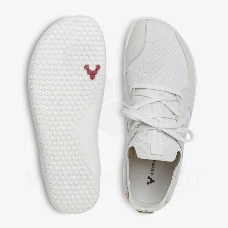 Men's Vivobarefoot Primus Asana Lifestyle Shoes White | NZ132KW