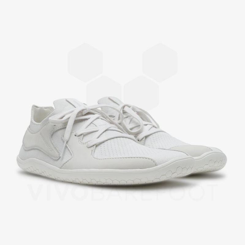 Men's Vivobarefoot Primus Asana Lifestyle Shoes White | NZ132KW