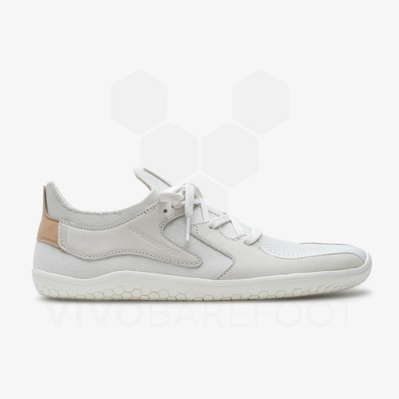 Men's Vivobarefoot Primus Asana Lifestyle Shoes White | NZ132KW