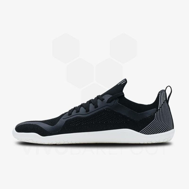 Men's Vivobarefoot Primus Lite Knit Road Running Shoes Obsidian | NZ050OB