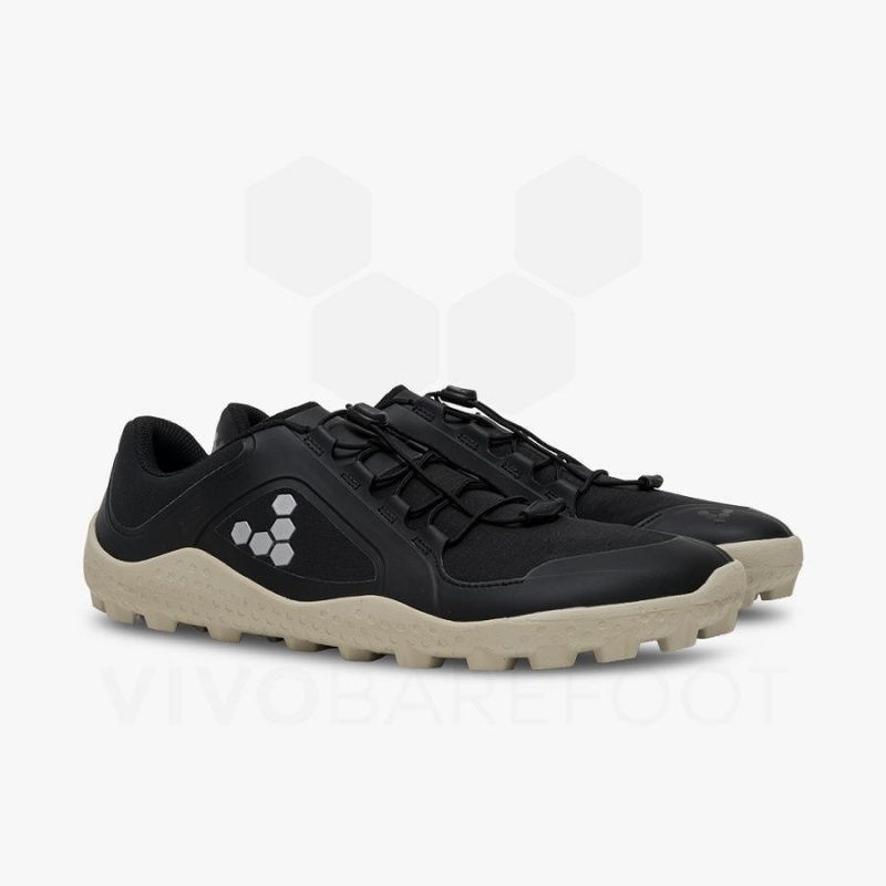 Men's Vivobarefoot Primus Trail III All Weather SG Hiking Shoes Obsidian | NZ026MM