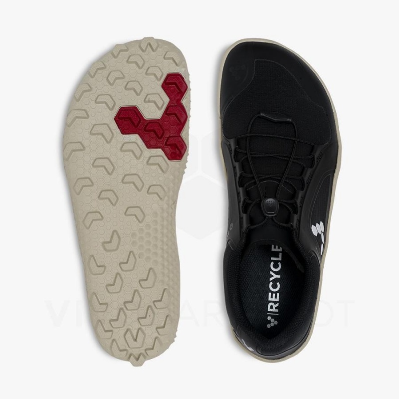 Men's Vivobarefoot Primus Trail III All Weather SG Trail Running Shoes Obsidian | NZ077NN
