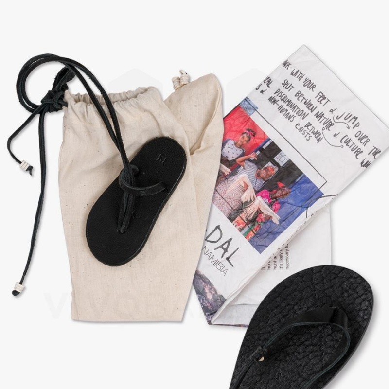 Men's Vivobarefoot San-Dal II Unisex Lifestyle Shoes Obsidian | NZ142AS