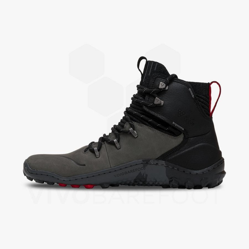Men's Vivobarefoot Tracker Decon FG2 JJF Hiking Shoes Obsidian / Dark Grey | NZ022QC