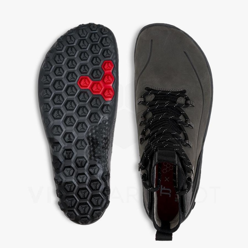 Men's Vivobarefoot Tracker Decon FG2 JJF Hiking Shoes Obsidian / Dark Grey | NZ022QC