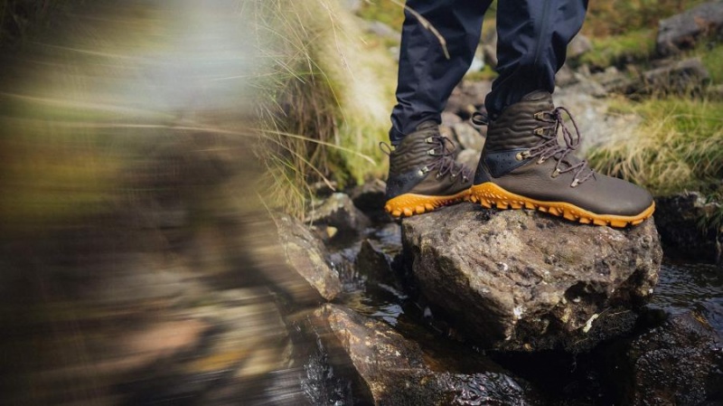 Men's Vivobarefoot Tracker Forest Esc Hiking Shoes Obsidian | NZ032GY