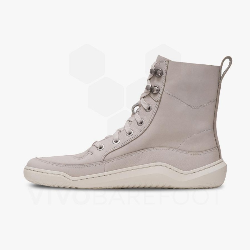 Women's Vivobarefoot Gobi Boot Lifestyle Shoes Beige | NZ283PV