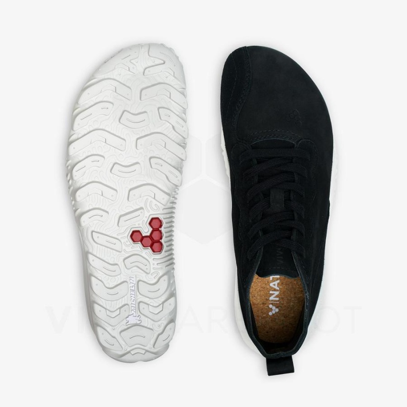 Women's Vivobarefoot Novus Mid Hiking Shoes Obsidian | NZ209LQ