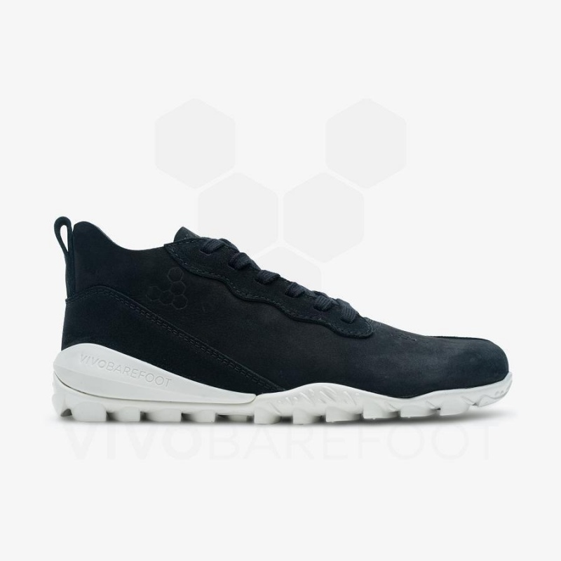 Women's Vivobarefoot Novus Mid Hiking Shoes Obsidian | NZ209LQ