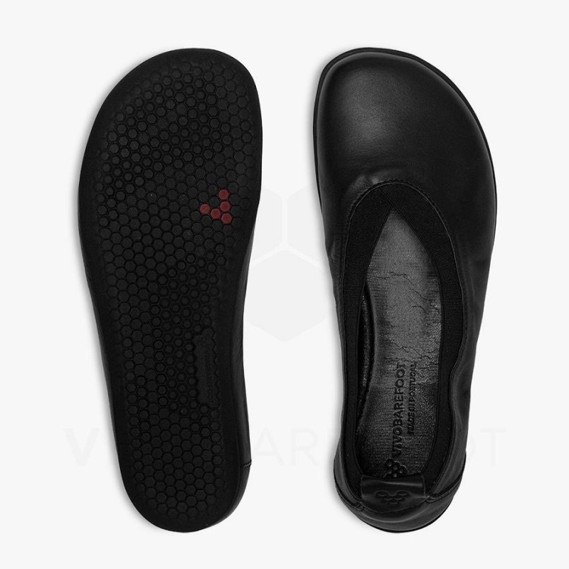 Women's Vivobarefoot Opanka Ballerina Lifestyle Shoes Obsidian | NZ317HT