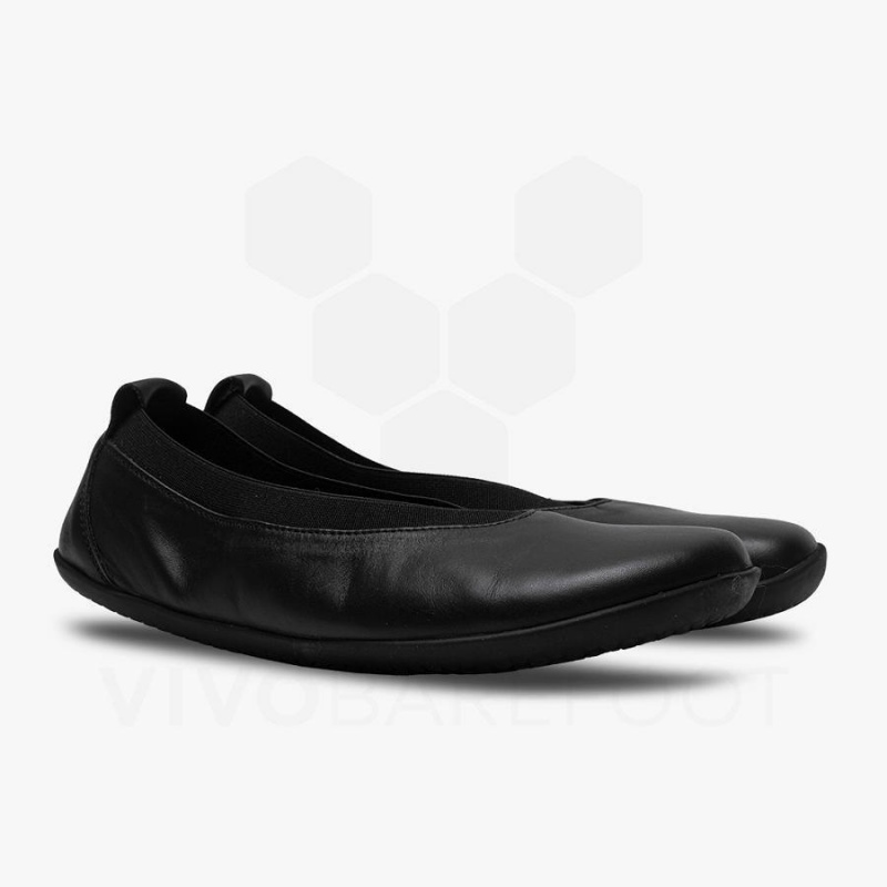 Women's Vivobarefoot Opanka Ballerina Lifestyle Shoes Obsidian | NZ317HT
