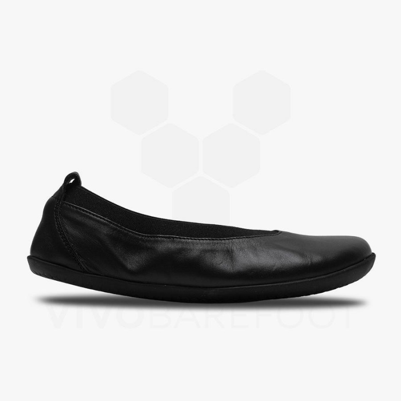 Women's Vivobarefoot Opanka Ballerina Lifestyle Shoes Obsidian | NZ317HT