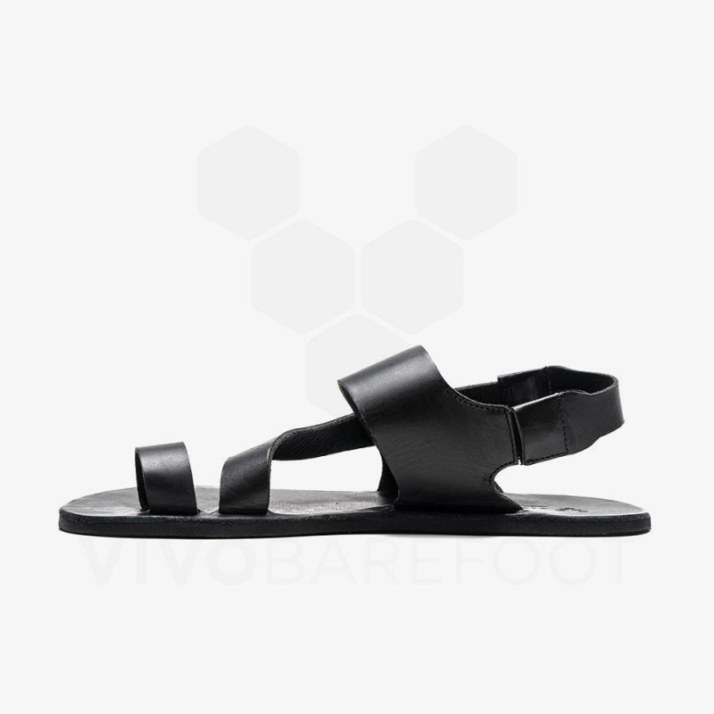 Women's Vivobarefoot Opanka Sandal Lifestyle Shoes Black | NZ306SZ