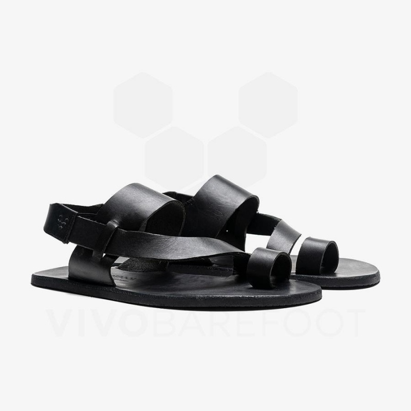 Women's Vivobarefoot Opanka Sandal Lifestyle Shoes Black | NZ306SZ