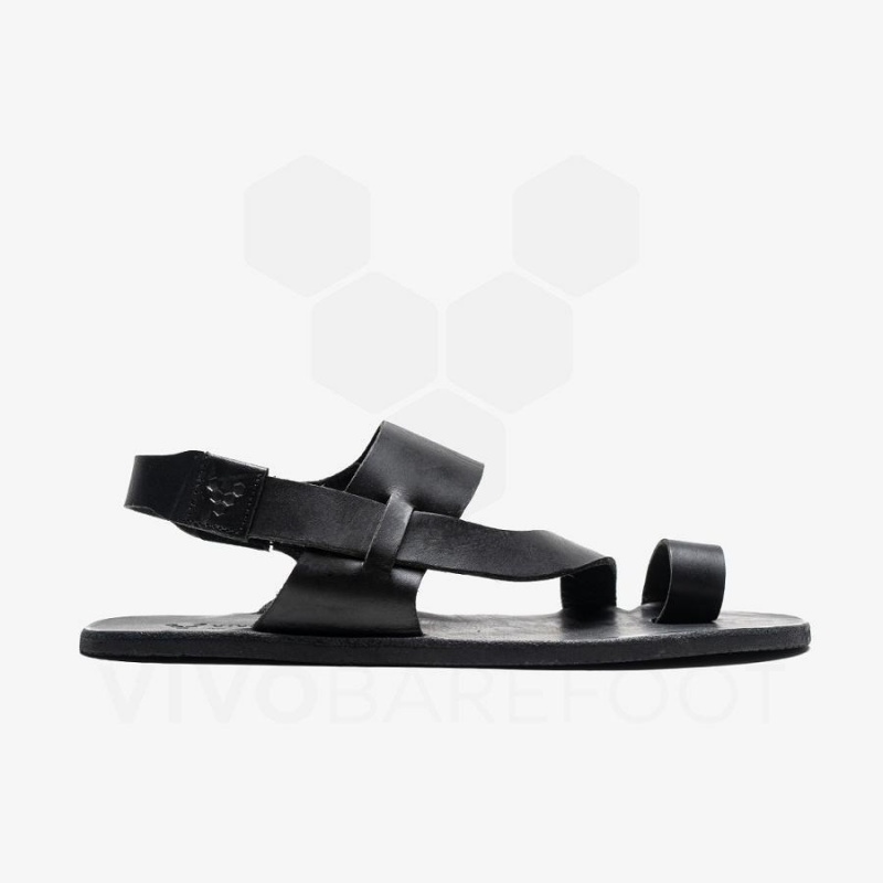 Women's Vivobarefoot Opanka Sandal Lifestyle Shoes Black | NZ306SZ