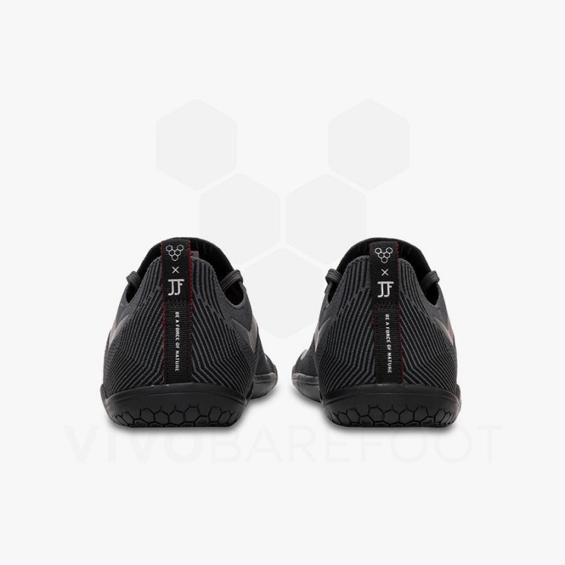 Women's Vivobarefoot PREORDER 'PRIMUS LITE KNIT JJF' Road Running Shoes Obsidian / Dark Grey | NZ229RX