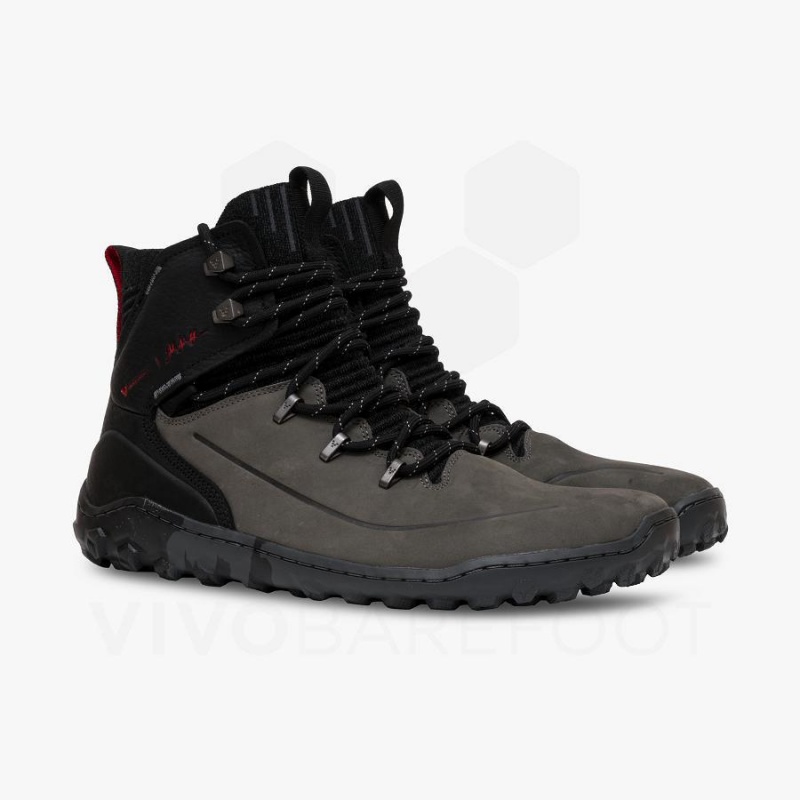 Women's Vivobarefoot Tracker Decon FG2 JJF Hiking Shoes Obsidian / Dark Grey | NZ190EI