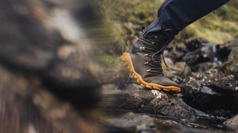 Women's Vivobarefoot Tracker Forest Esc Hiking Shoes Obsidian | NZ203RX